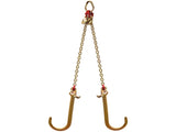 V Bridle Chain, 5/16 in x 2 ft Bridle Tow Chain, Grade 80 V-Bridle Transport Chain, 9260 Lbs Break V952-SZGLRJG5162FT0001V0