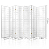 Artiss 6 Panel Room Divider Screen 261x179cm White RD-4019-6P-WH-AB