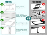 CARLA HOME 2 Tier Under Sink Organizer Pull Out Sliding Cabinet Storage Shelf with Height Adjustable V178-36363