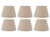 6Pcs Small Lamp Shade Clip On Drum Linen Fabric Lampshade for Candle Bulbs Lighting Accessories V1294-YM0715-3119220085411