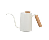 Stainless Steel Drip Coffee Pot, Long Gooseneck Spout Kettle, Tea Matte White, 600ml V1263-JX-2999