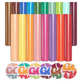 Vinyl Heat Transfer - 18 Sheets 12 X 10Inches 3D Puff HTV Heat Transfer Vinyl for y13519 V1366-AZ2-W-15657