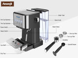 Premium Espresso Coffee Machine with Touch Control Panel & Steam Milk Frother 1050W Stainless Steel V888-ELOSUNG44770