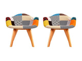 Artiss Dining Chairs Set of 2 Fabric Retro Replica DSW BA-TW-M2503-66FBX2