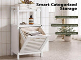 Artiss Bathroom Storage Cabinet Tilt Out Laundry Hamper Tall Organiser White FUR-S-BATH-LV100-BAG-WH