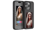 NFC E-Ink Smart Cover Ink Screen Display Digital DIY Custom Picture Phone Case -Black / V1263-JX-6413-2