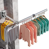 Wall Mounted Clothes Drying Rack, Indoor And Outdoor Foldable Clothes Dryer, Aluminum - Silver V1188-MS-227-2170