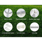 Instahut Gazebo 3x6m Marquee Wedding Party Tent Outdoor Camping Side Wall Canopy 4 Panel White GAZEBO-WED-C-FG-3X6-4W-WH