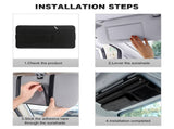 Car Sun Visor Organizer, Soft Leather Surface Eyeglasses Note Card Holder Car Storage Bag, V1192-AZ-W-3083