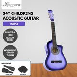 Karrera Childrens 34in Acoustic Guitar Kids - Purple CC34-PU