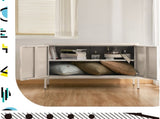 Artiss Buffet Sideboard Metal Cabinet - SWEETHEART White AI-LOCKER-MI-WH