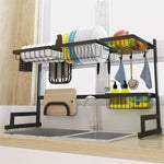 GOMINIMO Dish Drying Rack Over Sinks Adjustable 85-100cm V227-6160402101990