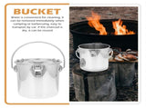 Fire Extinguisher Bucket Airtight Stainless Steel for Outdoor V1366-AZ2-W-16058