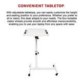 Laptop Desk Portable Mobile Computer Table Stand Adjustable Bed Study V63-841971