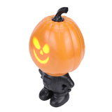 Talking Singing Pumpkin Figurine with Projector Lighted Pumpkin Desktop Ornament for Holiday Prop V1294-YM0901-3115250087011