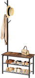 Multifunctional Entryway Coat Rack Shoe Bench for Living Room and Bedroom V178-83140