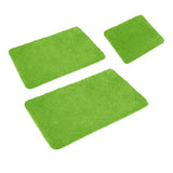 Sleim Set of 3 Bath Mat Set Green V442-ATX-BATHM-3PCESLEIM-GREEN-SH