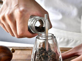 Manual Round Head Pepper Sea Salt Grinder Acrylic Acacia Wood Grinder Ceramic Core Kitchen Tool V1192-AZ-W-15186