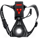 Reflective Running Gear with LED Chest Light, Weatherproof Night Running Vest V1263-JX-3843