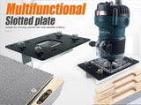 Multifunctional Aluminum Router Base Slotting Jig for Woodworking, Adjustable Trimming Machine Base V1341-ZY-ZR8XQN7F-B