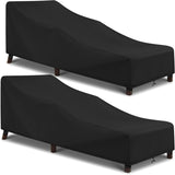 Patio Chaise Lounge Cover Water Resistant, 2 Pack of Pool Lounge Chair Covers for Outside Stackable V1258-DP02-WO-494