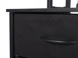 Levede Bedside Table with Charging Station 3 Drawer RGB Light Night Stand Black NI1101-BK-AU