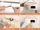 Foldable Clothes Dryer with Timer 6 Speed Intelligent Indoor Drying Rack 43x20x107cm Large Capacity V1192-AZ-W-21637