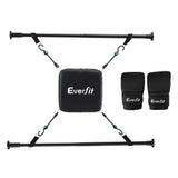 Everfit Doorway Punching Bag Adjustable Apartment Friendly with Boxing Gloves Black BOXING-A-PAD-BK