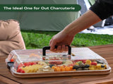 Charcuterie Boards with Lid, Bamboo Cheese Board Set with Locking Lid with Handle, Charcuterie Board V1258-DP02-C-129