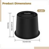 4PCS Furniture Bed Risers 4", Black Plastic Sofa Risers, High Load-bearing Capacity, Sofa Risers for V1369-AZ3-W-08670