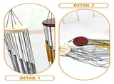 Metal and Wood Wind Chimes with Sweet Sound for Home Decor 2Pcs V1369-AZ3-W-15723
