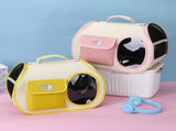 Yellow Colors Pet Carrier Backpack, Breathable Cat Carrier Backpack with Transparent Window, Airline V888-ELOSUNG10822