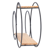 Round Shelf Firmly Welded Dual Use Strong Load Bearing Capacity Circle Metal Wood Wall Shelves for V1294-YM0714-3115210287811