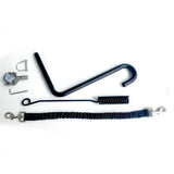 Ride with Your Best Friend Durable Steel Bike Dog Leash with Shock-Absorbing Spring for Safe, V1341-ZY-N4FS5URT-BLACK