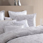 Platinum Collection Koko Silver Lightly Quilted Jacquard Quilt Cover Set Super King V442-LED-QUILTCS-KOKO-SILVER-SK