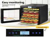 Devanti 10 Trays Food Dehydrator with Stainless Steel Tray FD-E-RACK-383B