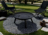 Outdoor Fire Pit Charcoal Fire Pit Camping Fire Pit Backyard Fire Pit Grilling - Black - Size set V1102-132-83980-BLK-SET