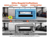 Inflatable Paint Booth, 3 x 2.5 x 2.5 m, Inflatable Spray Booth with 550W Powerful Blower and Air V952-CQSPQF108585RHWTN001V3
