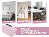 Multifunctional Pink Metal Suitcase, Ideal for Home and Office Storage, Elegant Design V1369-AZ3-W-17249