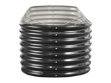 Metal Raised Garden Bed, 2.4 x 0.6 x 0.6 m Oval Outdoor Galvanized Planter Garden Box, Open Bottom V952-JSYHZZCTYXSH1MOSL002V0