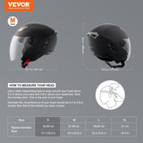 VEVOR 3/4-Face Motorcycle Helmet Motocross Helmet with Bluetooth Communication V952-MTC34KOZBSMHIEP50V0