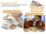 Khaki Wooden Sushi Rice Container, Stainless Steel, Perfect for Storage, Lightweight V1369-AZ3-W-17442