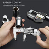 Digital Caliper 6 Inch 150mm x 0.01mm Stainless Steel Measuring Tool for Measurements Outside V1369-AZ3-W-04326