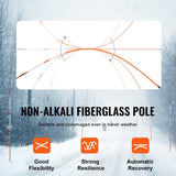 Driveway Markers, 50 PCS 121.5 cm, 0.78 cm Diameter Orange Fiberglass Poles Snow Stakes with V952-CDBG48YCCS504M8BHV0