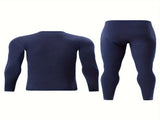 Men's Thermal Underwear Set 2-Piece Long Sleeve Top & High-Waist Pants - Beige - Size S V1102-M-APP-6734-BEIG-SAUSEU46