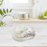 Realistic Sleeping Cat Toy Breathing Cat Stuffed Animal Doll with Mat Plush Toys for Children Home V1294-YM0714-10332434