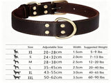 Premium Genuine Leather Dog Collar/Durable Real Leather Adjustable Collars For Male Female V1188-MS-227-1674-3