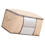 Clothes Storage Bags Fabric Foldable Blanket Storage Container Closet Organizer with Clear Window V1294-YM0901-3117250021320