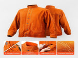 Flame-Resistant Welding Jacket - M Size, Heavy Duty Cowhide Leather Welding Jacket, Waterproof V952-KSNPKKSKNPAKH1SAOV0