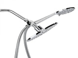 Chrome Plate High Pressure 3 Way Multi Setting Rainfall Style Dual Handheld Shower Head Combo V1294-YM0727-JY14617